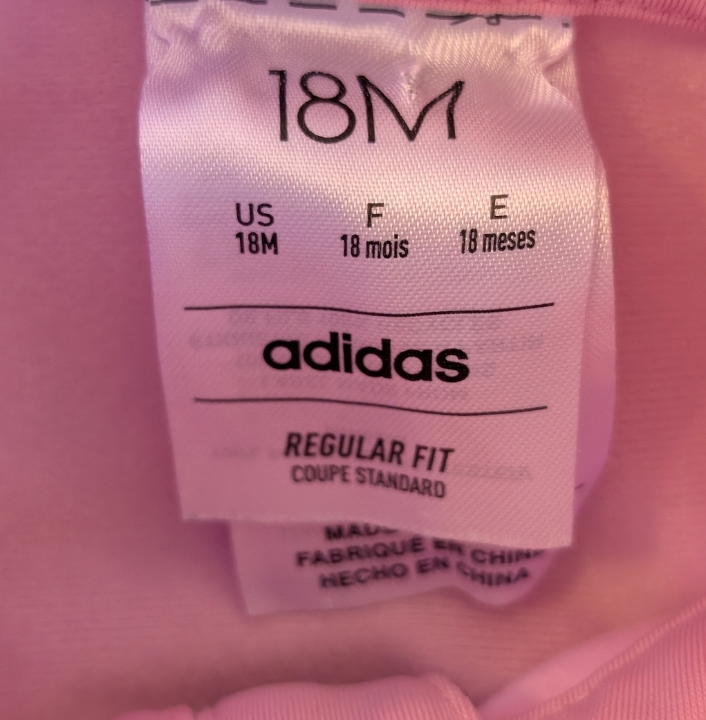 Adidas Pink Track Jacket/ 18 Months - Picture 4 of 4